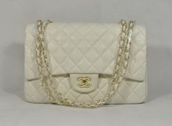 7A Replica Chanel Jumbo A28600 Beige Lambskin Leather with Golden Hardware